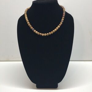 Vintage Tan Coral Bead Necklace